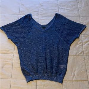 Blue knitted top from Express